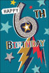Picture of 6 TODAY HAPPY BIRTHDAY CARD